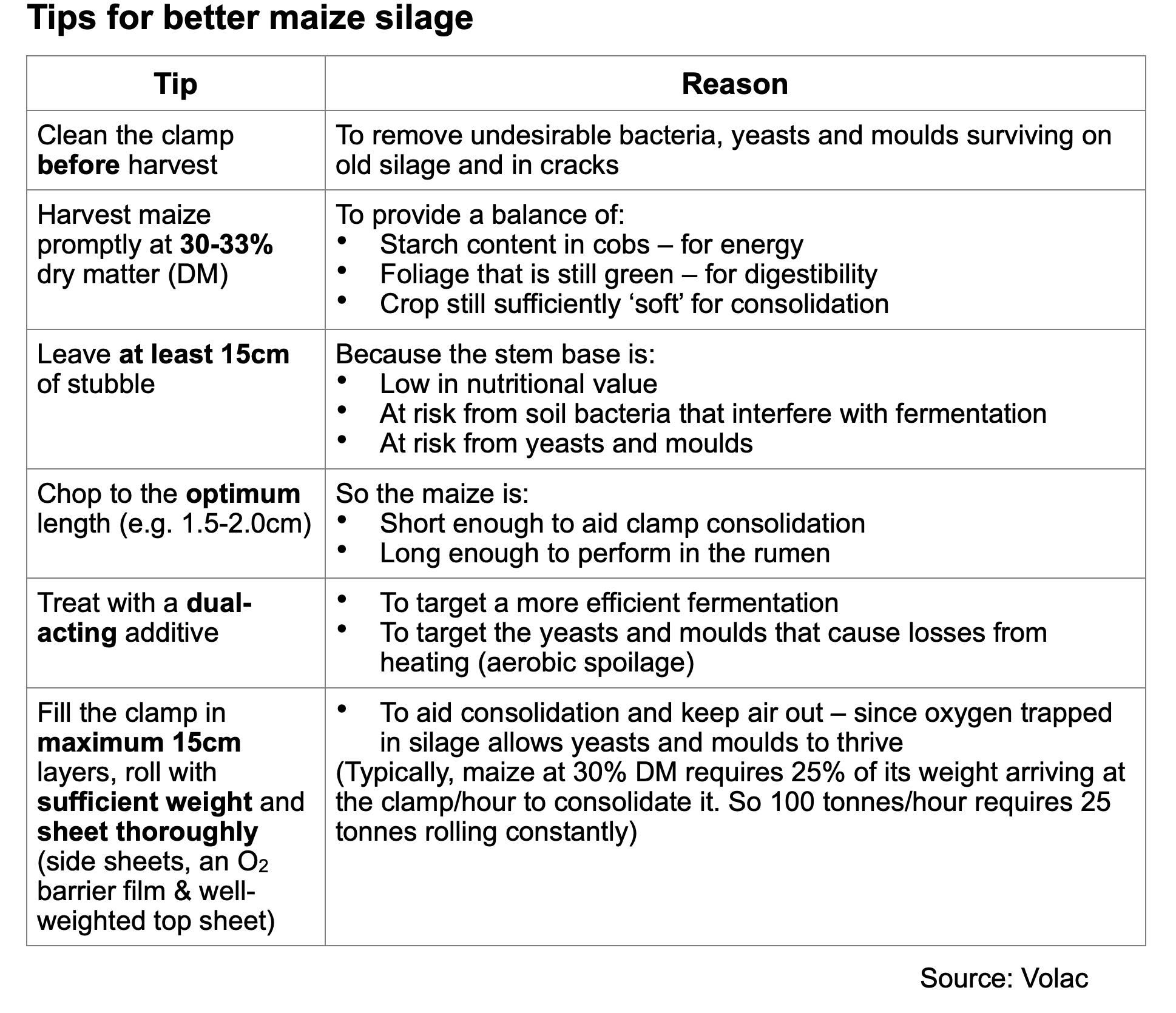 Tips for better maize silage